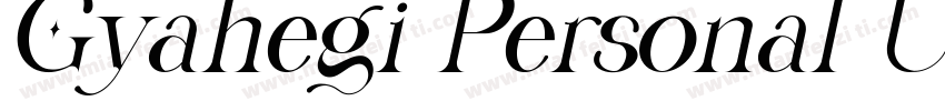 Gyahegi Personal Use字体转换